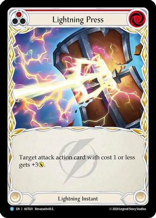 Lightning Press (Red) (AST021) [Armory Deck: Aurora] - Deck Out Gaming