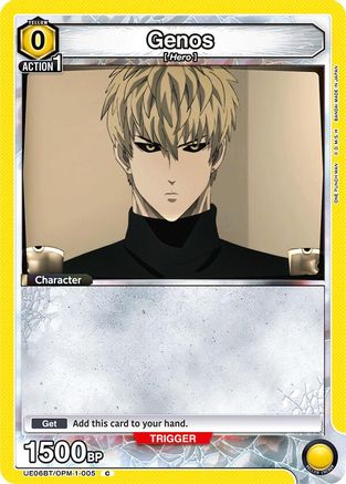 Genos (005) (Box Topper Foil) (UE06BT/OPM-1-005) [UE06BT: One Punch Man] - Deck Out Gaming