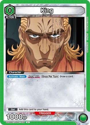 King (039) (Box Topper Foil) (UE06BT/OPM-1-039) [UE06BT: One Punch Man] Foil - Deck Out Gaming