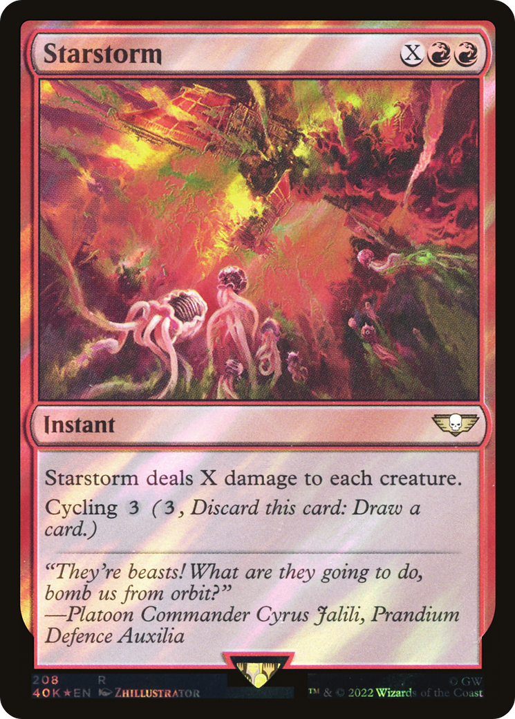 Starstorm (Surge Foil) (208) [Warhammer 40,000 Commander] foil - Deck Out Gaming