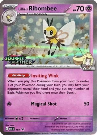 Lillie's Ribombee - 183 (Prerelease) (183) [SV: Scarlet & Violet Promo Cards] Holofoil - Deck Out Gaming