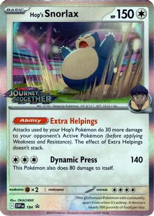 Hop's Snorlax - 184 (Prerelease) (184) [SV: Scarlet & Violet Promo Cards] Holofoil - Deck Out Gaming