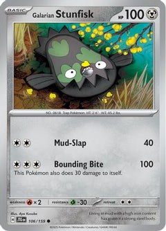 Galarian Stunfisk (106) [SV09: Journey Together] Reverse Holofoil - Deck Out Gaming