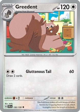 Greedent (132) [SV09: Journey Together] Reverse Holofoil - Deck Out Gaming