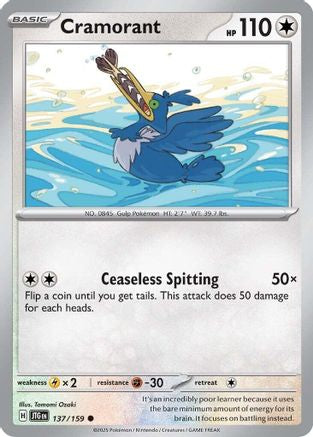 Cramorant (137) [SV09: Journey Together] Reverse Holofoil - Deck Out Gaming