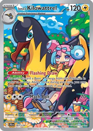 Iono's Kilowattrel - 163/159 (163) [SV09: Journey Together] Holofoil - Deck Out Gaming