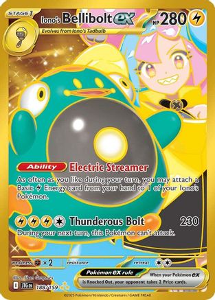Iono's Bellibolt ex - 188/159 (188) [SV09: Journey Together] Holofoil - Deck Out Gaming