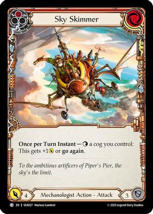 Sky Skimmer (Red) (SEA027) [High Seas] Rainbow Foil - Deck Out Gaming