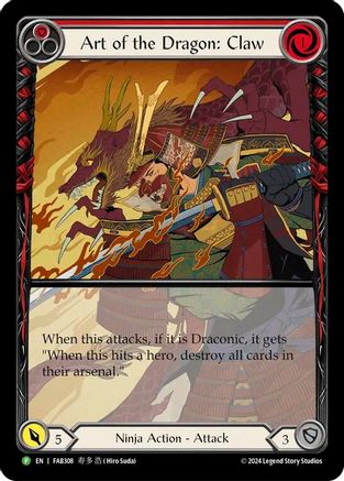 Art of the Dragon: Claw - FAB308 (FAB308) [Flesh and Blood: Promo Cards] Rainbow Foil - Deck Out Gaming