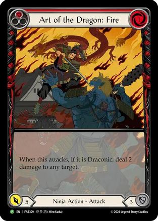 Art of the Dragon: Fire - FAB309 (FAB309) [Flesh and Blood: Promo Cards] Rainbow Foil - Deck Out Gaming