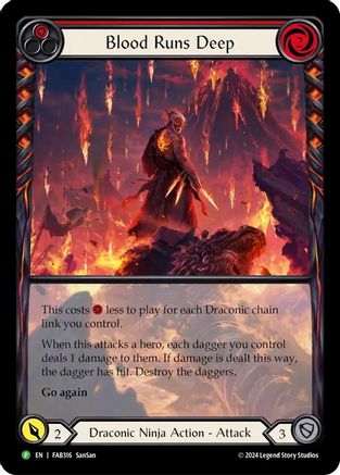 Blood Runs Deep - FAB316 (FAB316) [Flesh and Blood: Promo Cards] Rainbow Foil - Deck Out Gaming