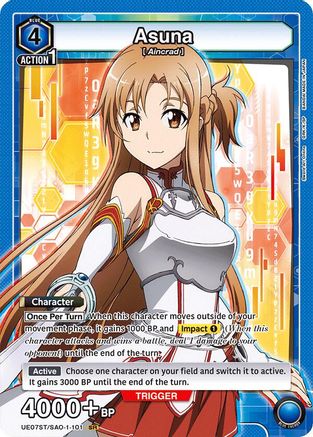 Asuna (101) (UE07ST/SAO-1-101) [UE07ST: Sword Art Online Starter Deck] Foil - Deck Out Gaming