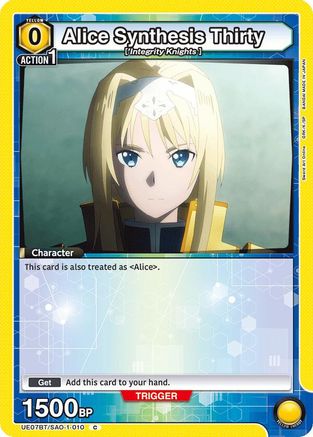 Alice Synthesis Thirty (010) (Box Topper Foil) (UE07BT/SAO-1-010) [UE07BT: Sword Art Online] Foil - Deck Out Gaming