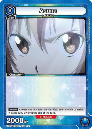 Asuna (035) (Box Topper Foil) (UE07BT/SAO-1-035) [UE07BT: Sword Art Online] Foil - Deck Out Gaming