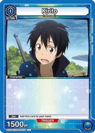 Kirito (039) (Box Topper Foil) (UE07BT/SAO-1-039) [UE07BT: Sword Art Online] Foil - Deck Out Gaming