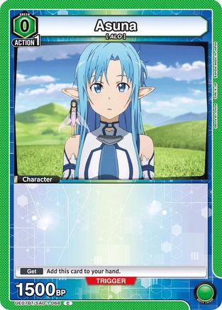 Asuna (068) (Box Topper Foil) (UE07BT/SAO-1-068) [UE07BT: Sword Art Online] Foil - Deck Out Gaming
