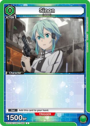 Sinon (088) (Box Topper Foil) (UE07BT/SAO-1-088) [UE07BT: Sword Art Online] Foil - Deck Out Gaming