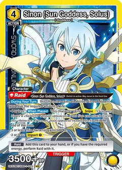 Sinon (Sun Goddess, Solus) (025) (UE07BT/SAO-1-025) [UE07BT: Sword Art Online] Foil - Deck Out Gaming