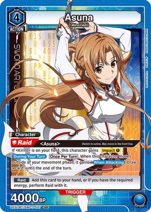 Asuna (037) (UE07BT/SAO-1-037) [UE07BT: Sword Art Online] Foil - Deck Out Gaming