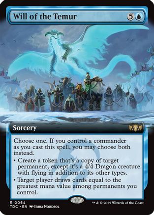 Will of the Temur (Extended Art) (64) [Commander: Tarkir: Dragonstorm] - Deck Out Gaming