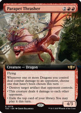 Parapet Thrasher (Extended Art) (76) [Commander: Tarkir: Dragonstorm] - Deck Out Gaming