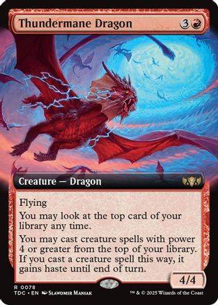 Thundermane Dragon (Extended Art) (78) [Commander: Tarkir: Dragonstorm] - Deck Out Gaming