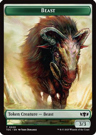 Beast // Treasure Double-Sided Token (20) [Commander: Tarkir: Dragonstorm] - Deck Out Gaming