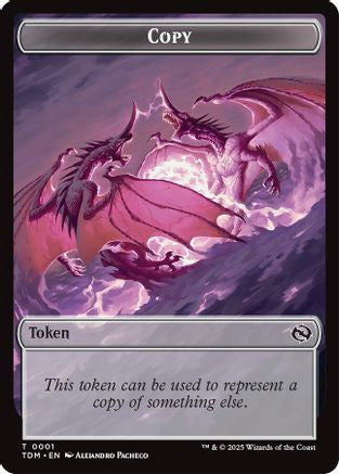 Copy // Dragon (0014) Double-Sided Token (1) [Commander: Tarkir: Dragonstorm] - Deck Out Gaming