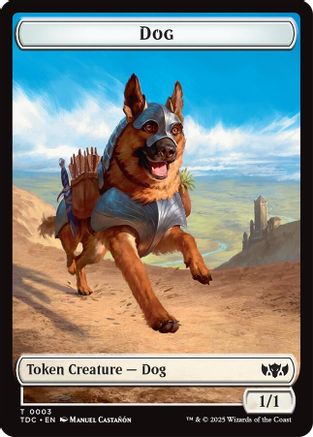Dog // Goblin Double-Sided Token (3) [Commander: Tarkir: Dragonstorm] - Deck Out Gaming