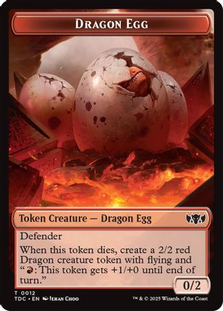 Dragon Egg // Dragon (0013) Double-Sided Token (12) [Commander: Tarkir: Dragonstorm] - Deck Out Gaming