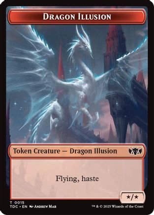 Dragon Illusion // Monk Double-Sided Token (15) [Commander: Tarkir: Dragonstorm] - Deck Out Gaming