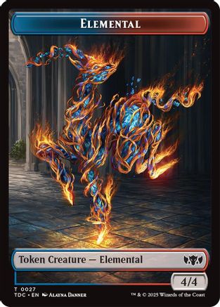 Elemental (0027) // Monk Double-Sided Token (27) [Commander: Tarkir: Dragonstorm] - Deck Out Gaming