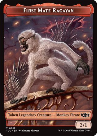 First Mate Ragavan // Treasure Double-Sided Token (18) [Commander: Tarkir: Dragonstorm] - Deck Out Gaming