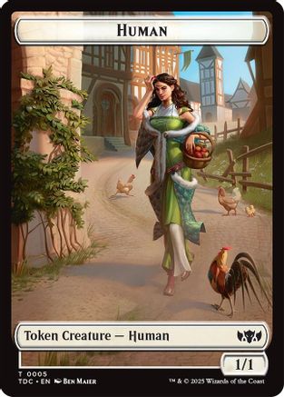 Human // Rat Double-Sided Token (5) [Commander: Tarkir: Dragonstorm] - Deck Out Gaming