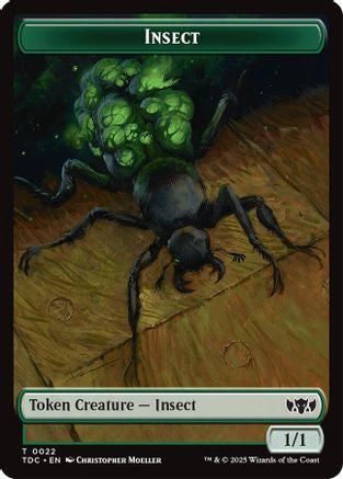 Insect (0022) // Plant Double-Sided Token (22) [Commander: Tarkir: Dragonstorm] - Deck Out Gaming