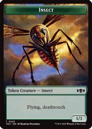 Insect (0023) // Wall Double-Sided Token (23) [Commander: Tarkir: Dragonstorm] - Deck Out Gaming