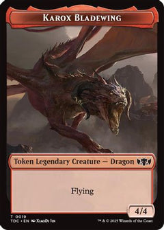 Karox Bladewing // Copy Double-Sided Token (19) [Commander: Tarkir: Dragonstorm] - Deck Out Gaming