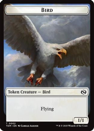 Bird // Monk Double-Sided Token (2) [Tarkir: Dragonstorm] - Deck Out Gaming