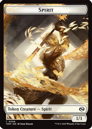 Spirit (0006) // Spirit (0007) Double-Sided Token (6) [Tarkir: Dragonstorm] - Deck Out Gaming