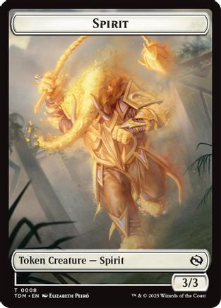 Spirit (0008) // Spirit (0009) Double-Sided Token (8) [Tarkir: Dragonstorm] foil - Deck Out Gaming