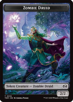 Zombie Druid // Treasure Double-Sided Token (10) [Tarkir: Dragonstorm] foil - Deck Out Gaming
