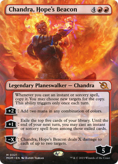 Chandra, Hope's Beacon (Borderless) (321) [March of the Machine] - Deck Out Gaming