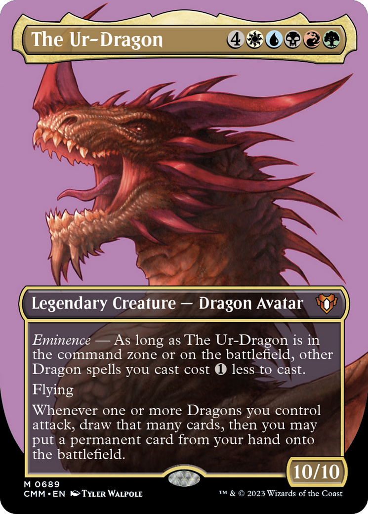 The Ur-Dragon (Borderless) (689) [Commander Masters] - Deck Out Gaming