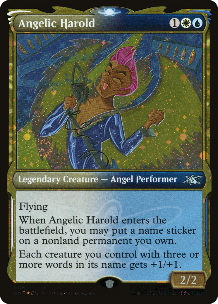 Angelic Harold (Showcase) (Galaxy Foil) (506) [Unfinity] foil - Deck Out Gaming