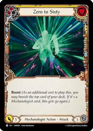 Zero to Sixty (Yellow) (AMX021) [Armory Deck: Maxx Nitro] - Deck Out Gaming