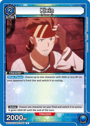 Klein (UE07ST/SAO-1-042) [UE07ST: Sword Art Online Starter Deck] - Deck Out Gaming