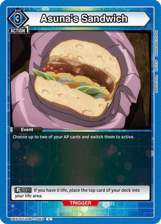 Asuna's Sandwich (UE07ST/SAO-1-063) [UE07ST: Sword Art Online Starter Deck] - Deck Out Gaming
