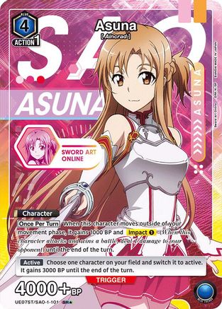 Asuna (101) (SR*) (UE07ST/SAO-1-101) [UE07ST: Sword Art Online Starter Deck] Foil - Deck Out Gaming