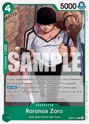 Roronoa Zoro (EB02-019) [Extra Booster: Anime 25th Collection] Foil - Deck Out Gaming