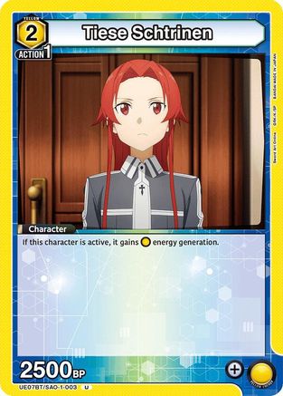 Tiese Schtrinen (UE07BT/SAO-1-003) [UE07BT: Sword Art Online] - Deck Out Gaming